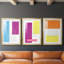 Modulation I  -Custom Framed  Premium Print W Matt - 3 Pieces-619690564-619690563