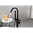 Matte Black Tub Faucet With And Materials - Stainless Steel Conversion Knob Splash-124583727