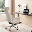 Chaise de bureau pivotante à dossier haut en similicuir moderne avec repose-pieds et accoudoirs-1667762724