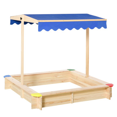 10kg Freeport Park Encanto 120cm x 120cm Wood Square Sandbox