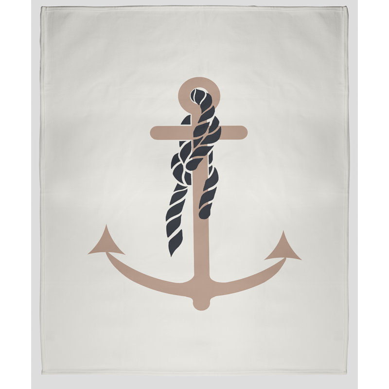 Couverture en molleton Anchor and Rope, L 30 po x L 40 po, Mauve