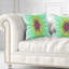 Vitrail vert fractal - coussin imprimé abstrait-30628762-30628758