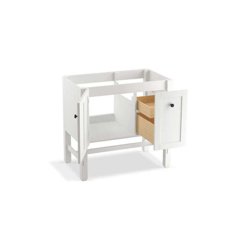 Base de meuble-lavabo 36 po Tresham seulement, Blanc lin