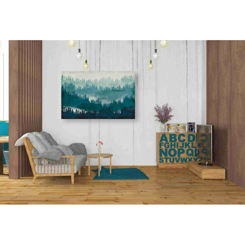 «Mountainscape Blue» par Michael Mullan, art mural sur toile, H 26 po x l 40 po