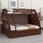 Lit superposé simple au dessus d'un lit double avec tiroirs Jawara Kids-1875896444