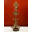 Lampe Gajalakshmi en bronze de 44 po avec 26 mèches - lampe à huile multi-mèches Hoysala