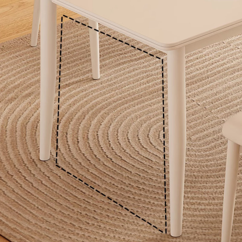 Table de roche en bois massif blanc simple, H 29,53 po x L 55,12 po x l 31,5 po