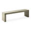 Banc de salle à manger en bois, gris et taupe, aspect, largeur 63 po, bois franc, assemblage simple, cadre, longue durée, minimal