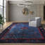 Tapis bleu unique de 10 pi x 13 pi 6 po