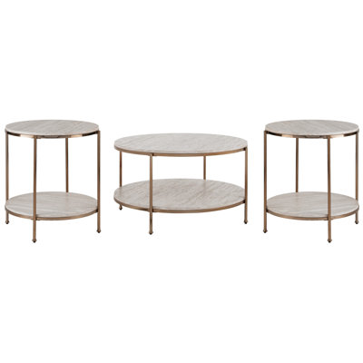Silas 3 Piece Living Room Table Set