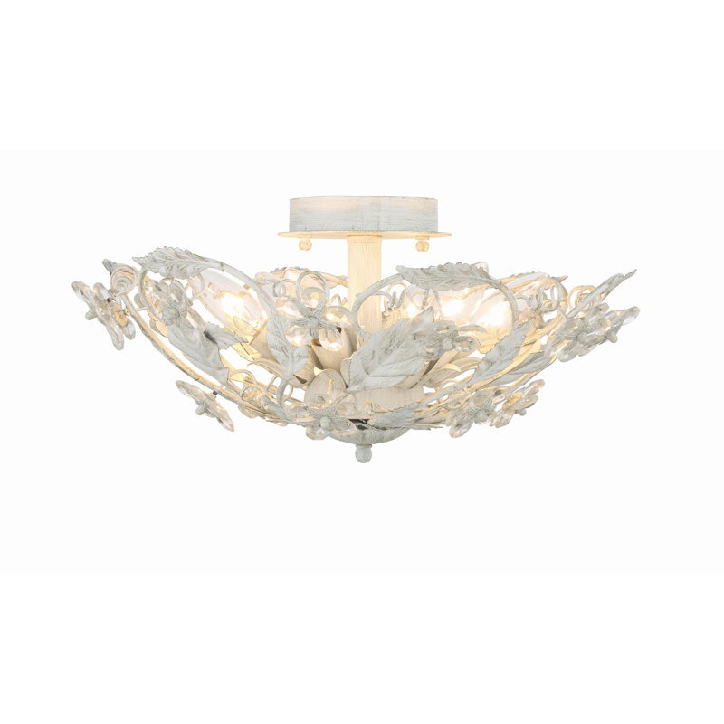 Abbingt Semi Flush Mount, White