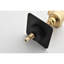 Valve de contrôle de volume de douche 3/4 po en métal coulé, laiton, finition noir mat, poignée en laiton, finition