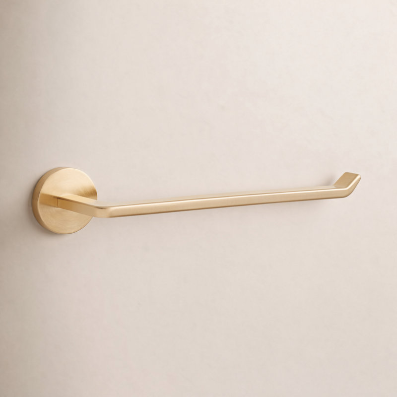 Drea 10-3/8" Wall Mounted Towel Ring, Brushed Gold
