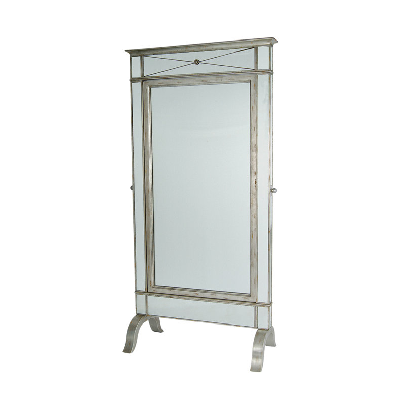 Miroir droit argenté