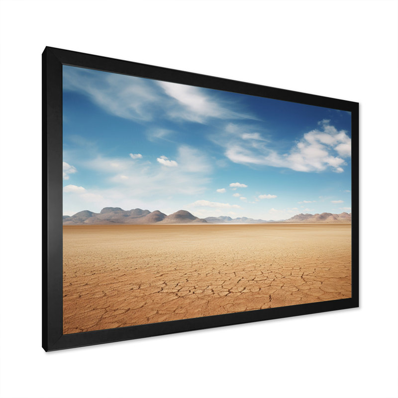 «Scenic Landscape Desert Infinite Horizon VI», reproduction d'art sur toile, H 16 po x l 32 po x P 1 po, Cadre simple noir
