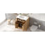 Meuble-lavabo 24 po avec cadre, tiroir rabattable, 2 portes à fermeture douce avec rangement pour porte, tablette réglable-1615919472