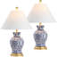 Ensemble de lampe de table bleue/blanche Cirebon