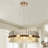 Baconton 6 - Light Dimmable Drum Chandelier