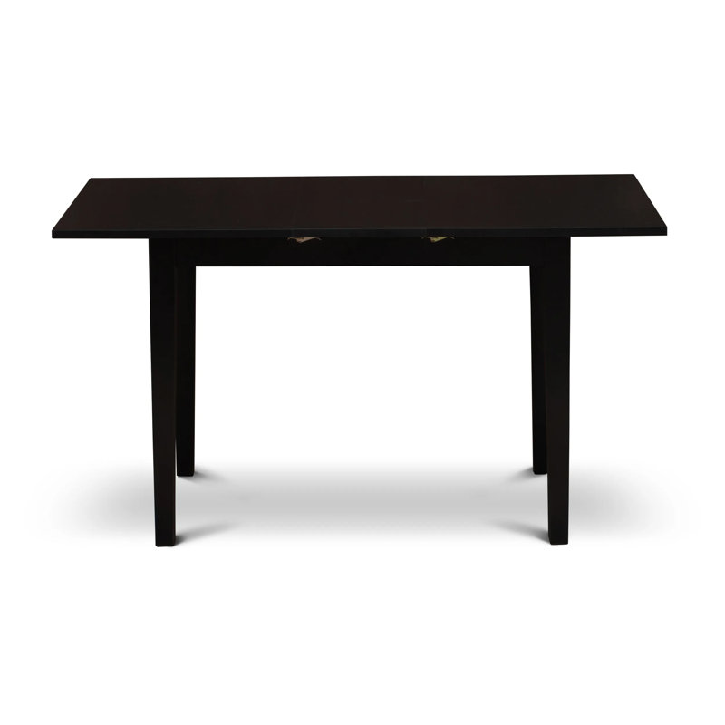 Norfolk Kitchen Table - a Rectangle Dining Table Top with Butterfly Leaf, Black, Black