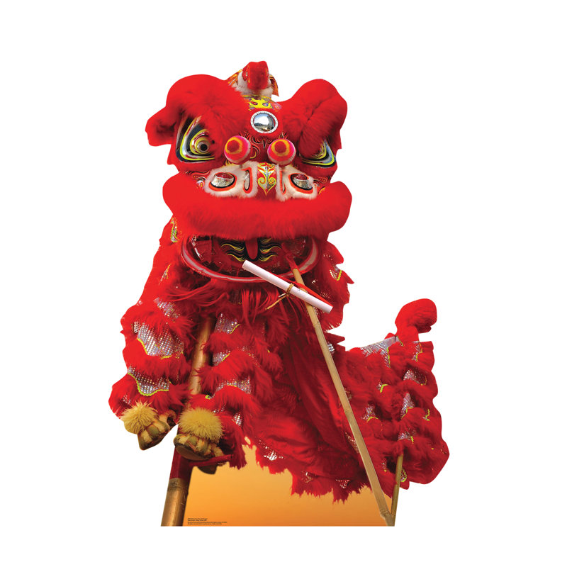 61'' Red Chinese New Year Dragon Cardboard Standup