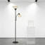 Lampe sur pied réglable avec lampe de lecture, lampe sur pied de 72 pouces de hauteur avec lumière principale à intensité variable à 3 voies et col-de-cygne flexible pour le salon, la chambre à coucher et le bureau