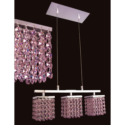 Luminaire suspendu linéaire à 3 lumières pour îlot de cuisine Mirco