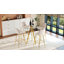 Table basse ronde, ensemble de 1 table de salle à manger, table de cuisine moderne en verre, plateau de table rond en verre trempé 31,5 po, pieds de table en métal transparent pour petits espaces, bistro, café-797618100