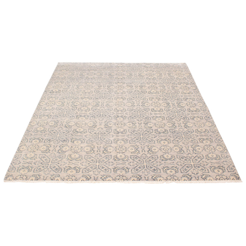 Tapis unique gris clair 8 pi x 9 pi 9 po Akeisha
