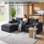 Canapé modulaire modulaire pour le salon, canapé nuage 108 po, canapé-lit en chenille 4 places en L-2095910012