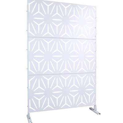 76" H48" W Freestanding Metal Privacy Screen - For Patio, Deck, Balcony. , Rustproof, Fade-, Adds And Personality Freestanding, For Rust Fade , Creates Luxury