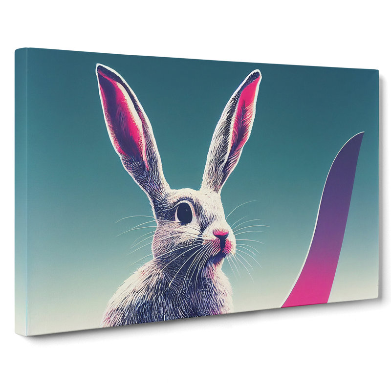 Cute Hare - Wrapped Canvas, 50cm H x 76cm W x 3cm D