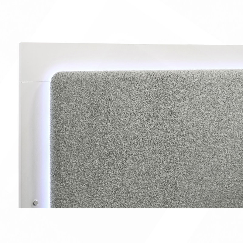 Panel Bed, White, King