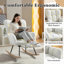 Chaise berçante en tissu avec repose-pieds Teddy-1280575644