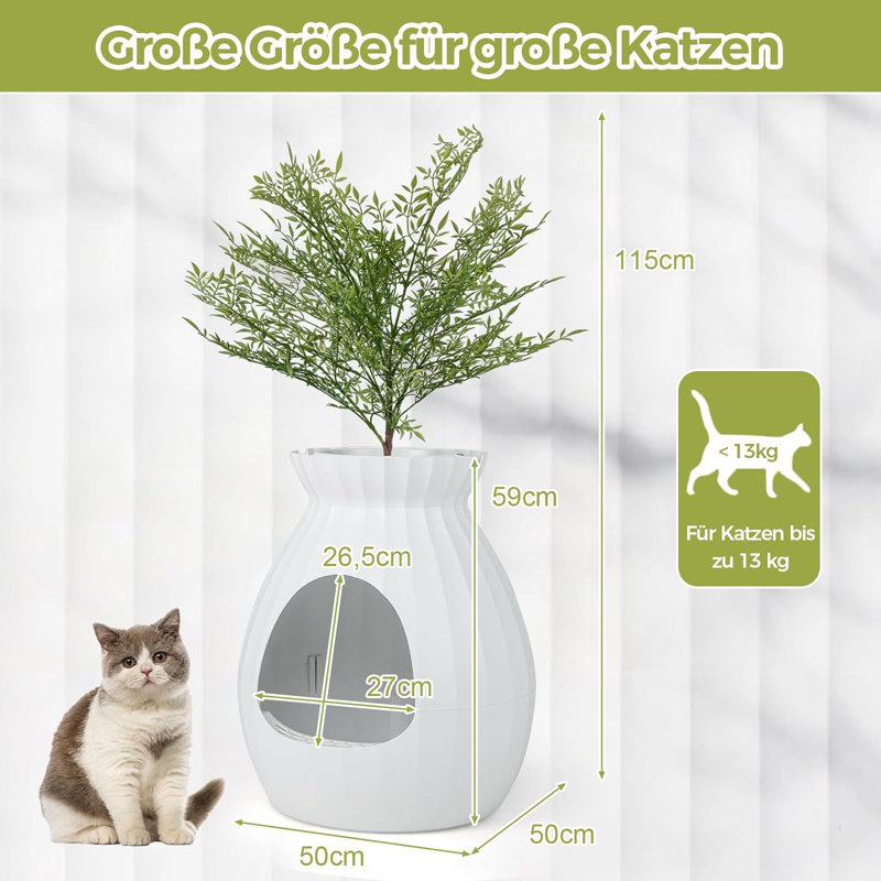 Plastic Litter Box Enclosure with Scoop