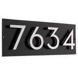 Floating Modern 4" Number Horizontal Address Plaque (4 Digits)