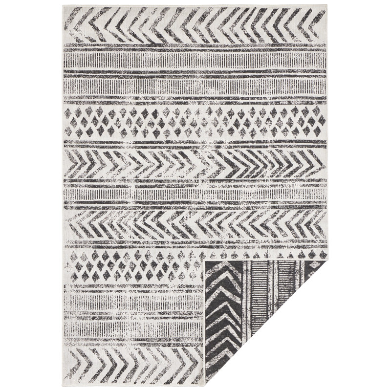 Biri Flatweave Black Rug, Rectangle 240 x 340cm