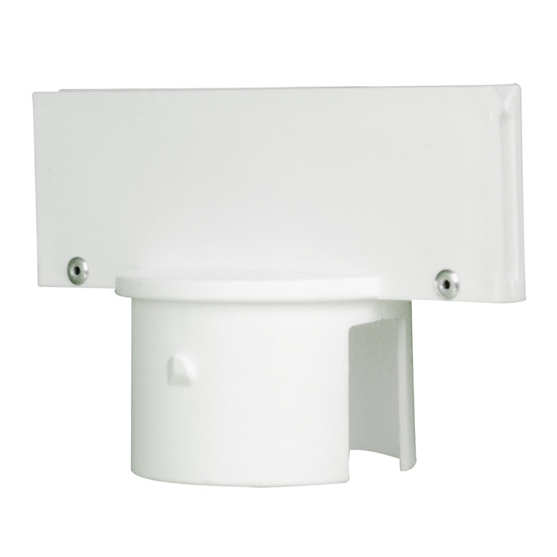 Adaptateur de plaque stanchion, H 2,6 po x l 5 po x P 3,25 po, Blanc
