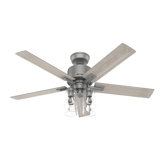52" Techne 5 - Blade Ceiling Fan with LED Light Kit, Remote Control, WiFi Smart Fan, Easy Install