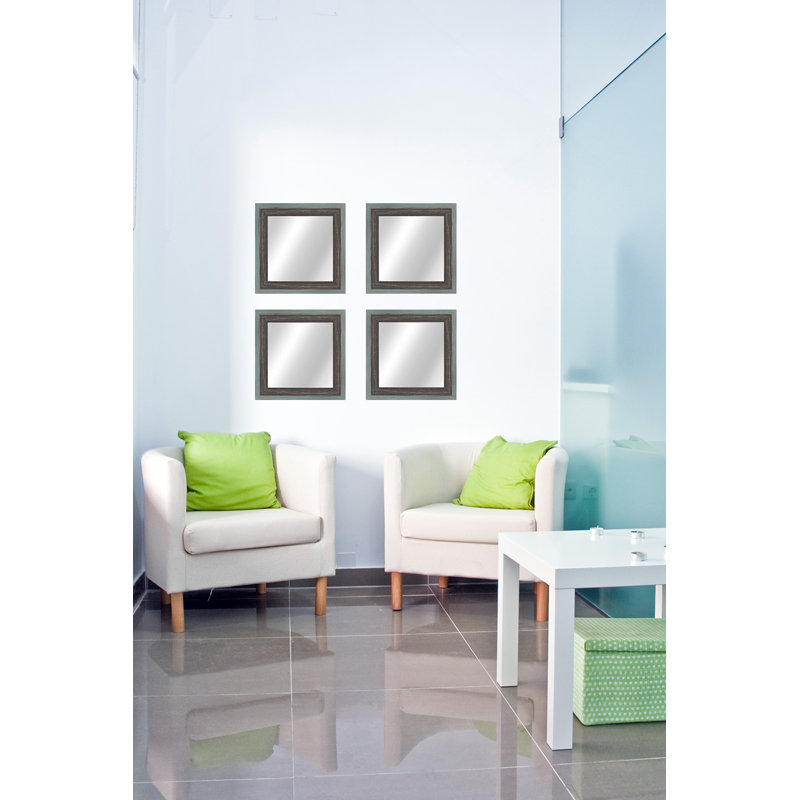 Bois naturel, 20,5 po x 20,5 po, Gris / noir