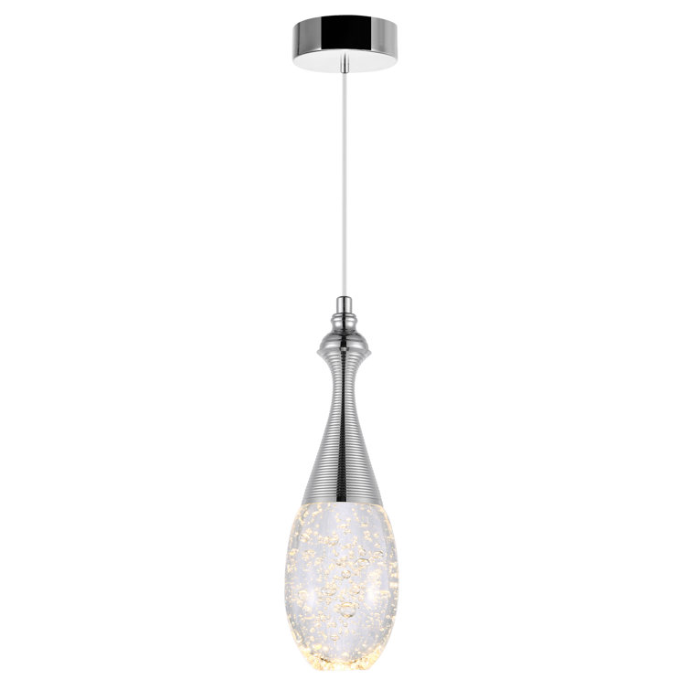Lamas 1 - Light Chrome LED Single Pendant