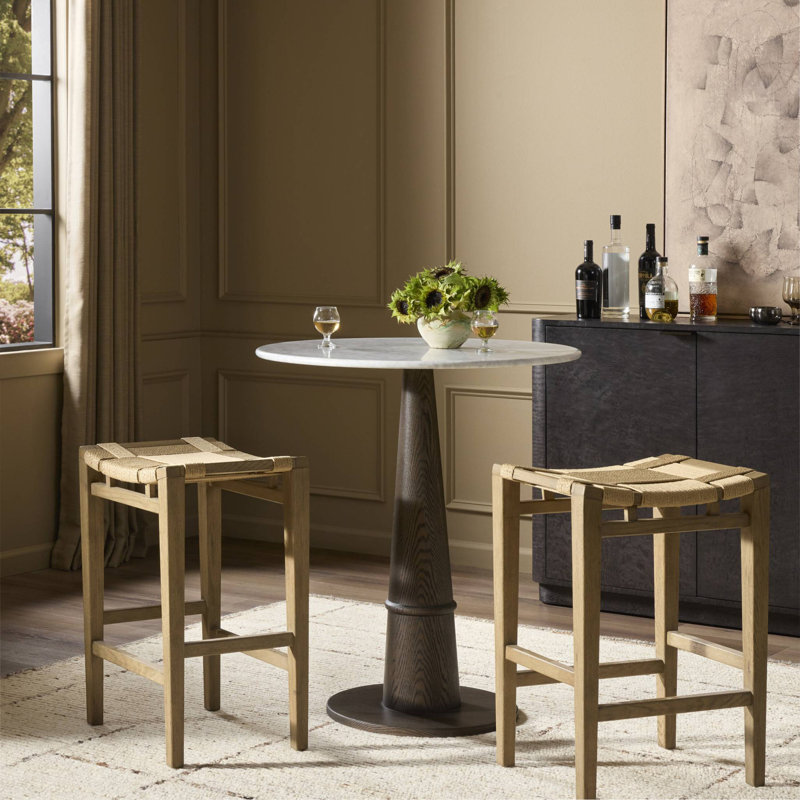 Norma Stool with Solid Wood Frame