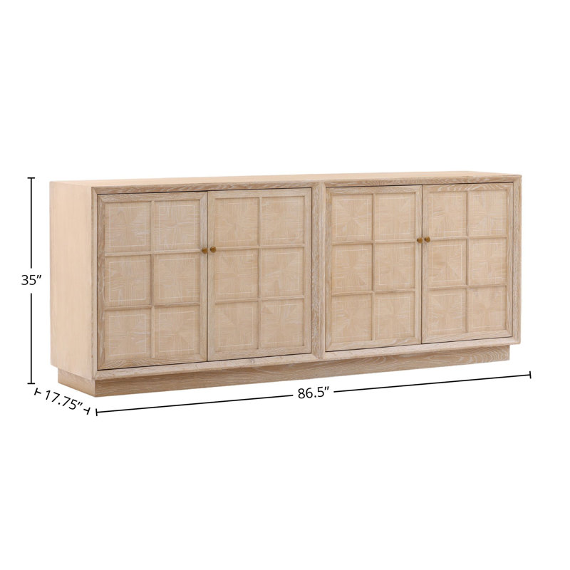 Durrant 87" Wide Sideboard, Light Natural