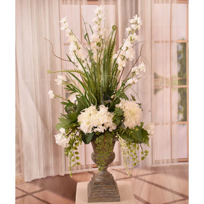 Faux Silk Arrangement in Vase