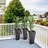 Outsunny Set Of 3 Tall Planters With Drainage Hole, 28" Outdoor Flower Pots, Indoor Planters For Porch Patio And Deck-2020022998