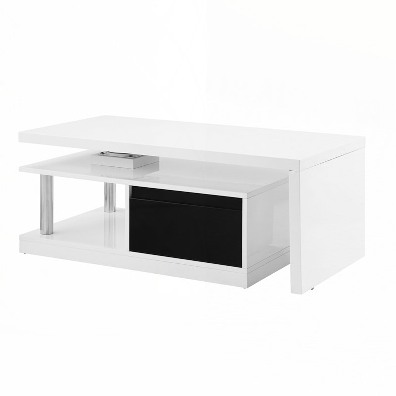Table basse avec plateau pivotant BWhite