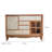 Retro Distressed Solid Wood Accent Cabinets