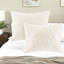 Ensembles de literie en coton toutes saisons de qualité supérieure de style blanc cassé chic décontracté