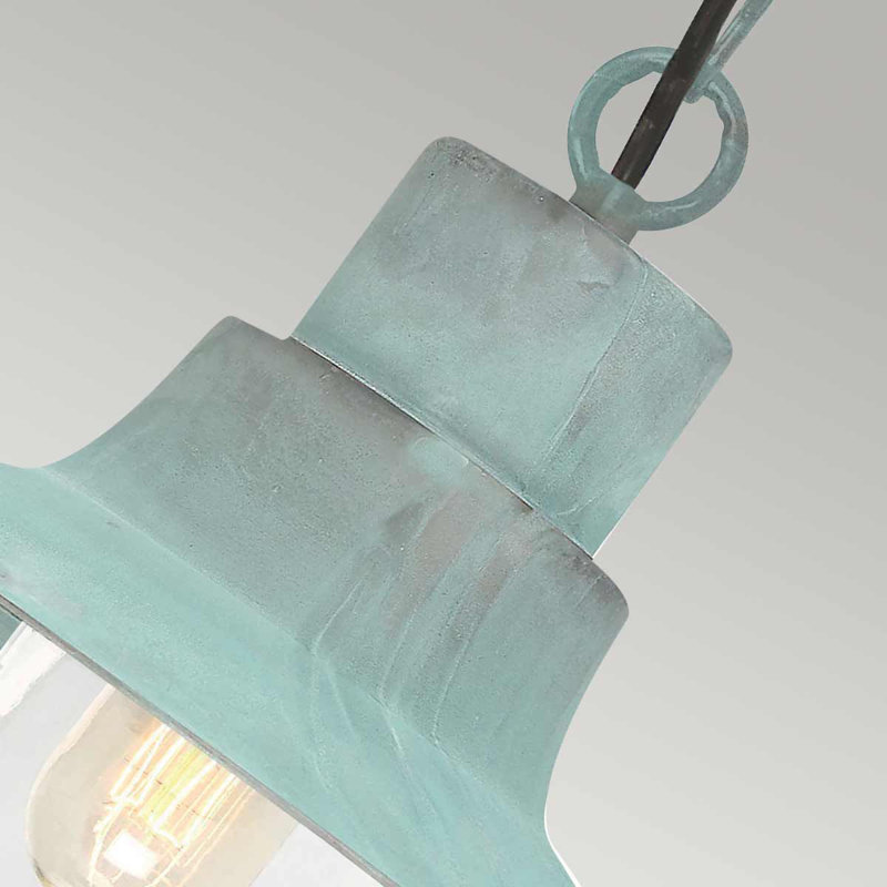 Batts Outdoor Pendant, Verdigris