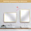 Miroir de salle de bain rectangulaire 32 po x 24 po Aamya à suspendre horizontalement ou verticalement (paquet de 2)-1658001084