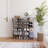 7 Tier Shoe Rack With Hooks, Entryway Vertical Shoe Tower, 12-14 Pairs Capacity, Space-saving Shoe Storage Organizer, Easy Assembly Design-1302615652
